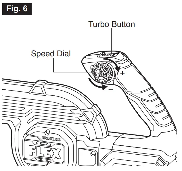FLEX FX5441 24V Brushless Jobsite Blower - Turbo Button