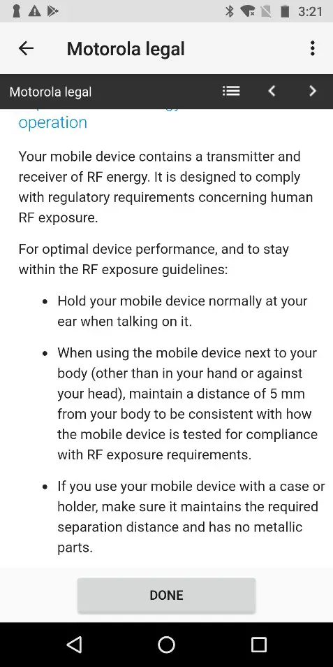 motorola T56ZT1 Mobile Cellular Phone - fcc notice 3
