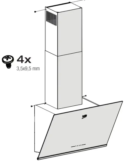Installation of the Hood to the Chimney
