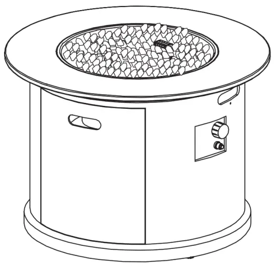 HAMPTON BAY 51859 Fire Round Table