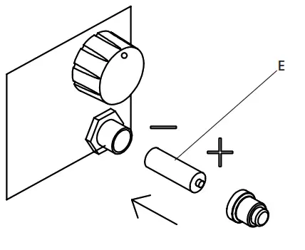 HAMPTON BAY 51859 Fire Round Table - Installing the battery