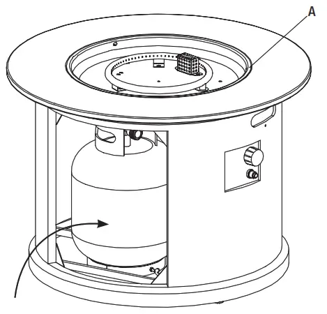 HAMPTON BAY 51859 Fire Round Table - Installing the tank