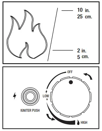 HAMPTON BAY 51859 Fire Round Table - Lighting a fire