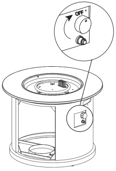 HAMPTON BAY 51859 Fire Round Table - Preparing for assembly