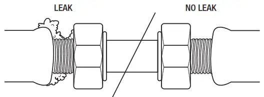 HAMPTON BAY 51859 Fire Round Table - leak test