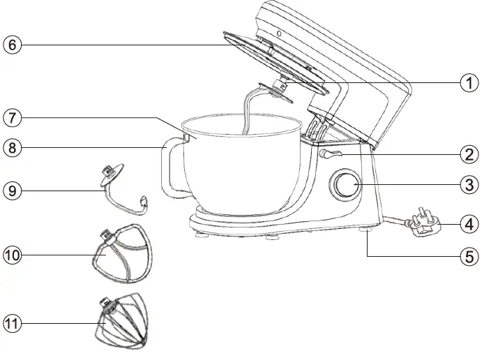 INALSA Esperto-1400W-Stand-Mixer-fig 1