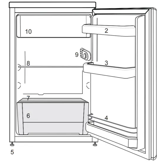 ar elik 1050 14790MB Refrigerator - fig1