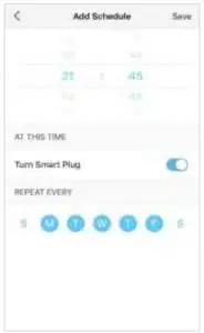 Set Schedule Interface