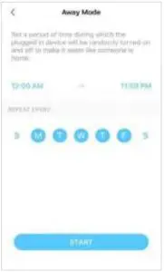 Set Away Mode Interface
