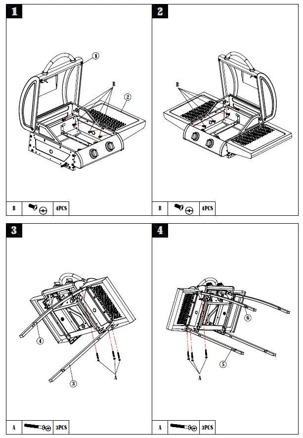 adexa-E10C10C32-Gas-BBQ-Grill-with-2-burners-side-trays-2