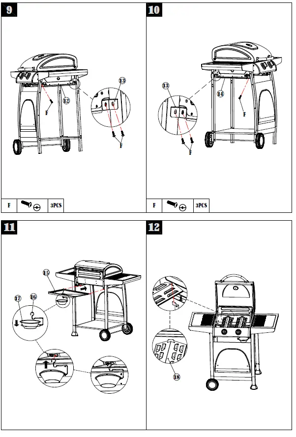 adexa-E10C10C32-Gas-BBQ-Grill-with-2-burners-side-trays-4