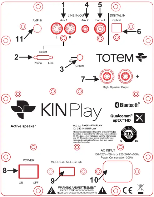 Totem 2AQ6V KINPLAY Active speaker-fig5