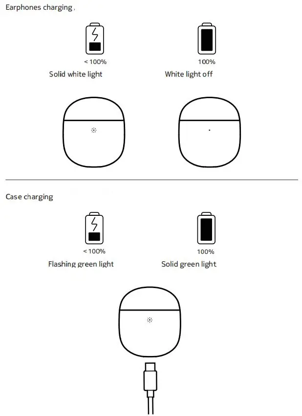 NOKIA E3110 Essential True Wireless Earphones User Guide - Charging