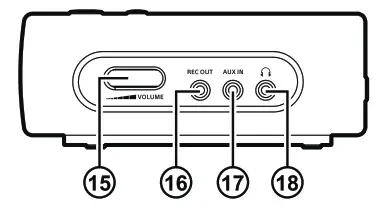 Sangean HD Clock RadioRight view