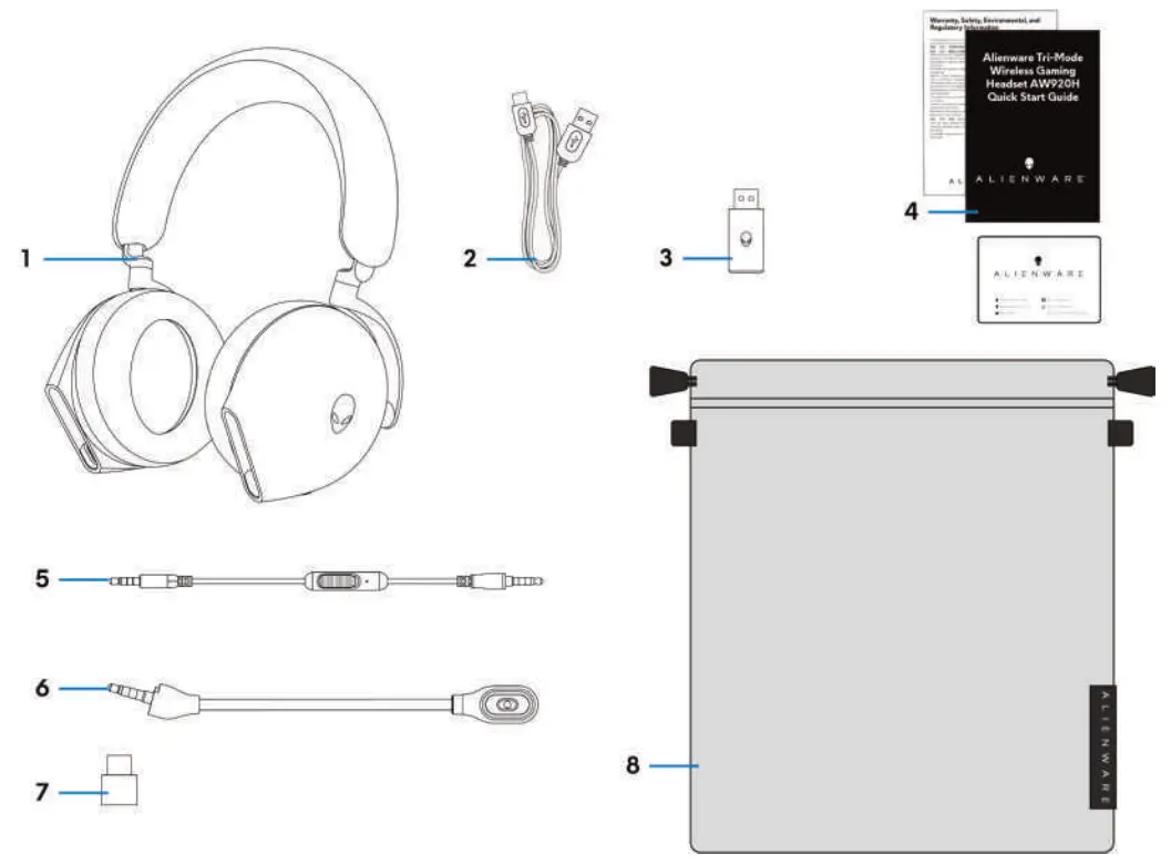 ALIENWARE AW920H Tri-Mode Wireless Gaming Headset - box