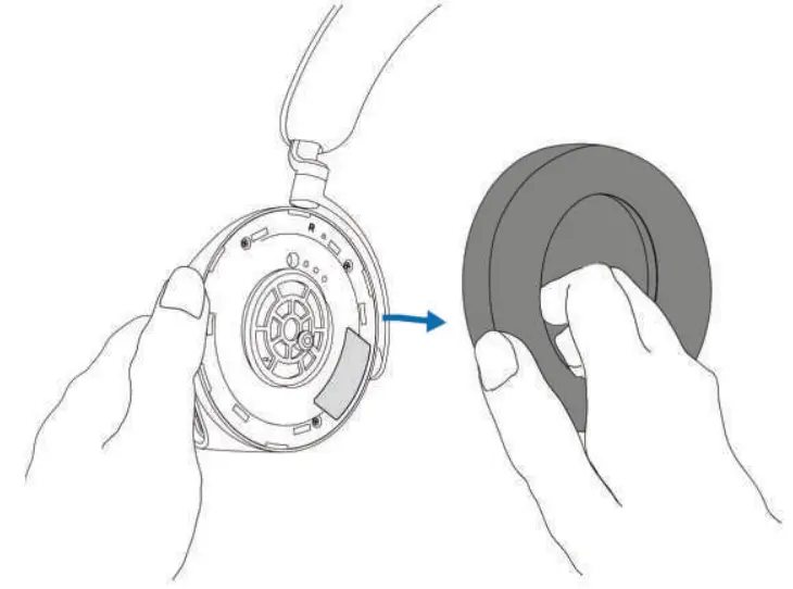 ALIENWARE AW920H Tri-Mode Wireless Gaming Headset - ear pad