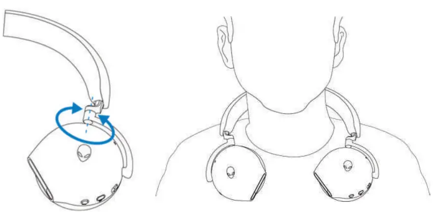 ALIENWARE AW920H Tri-Mode Wireless Gaming Headset - headset around