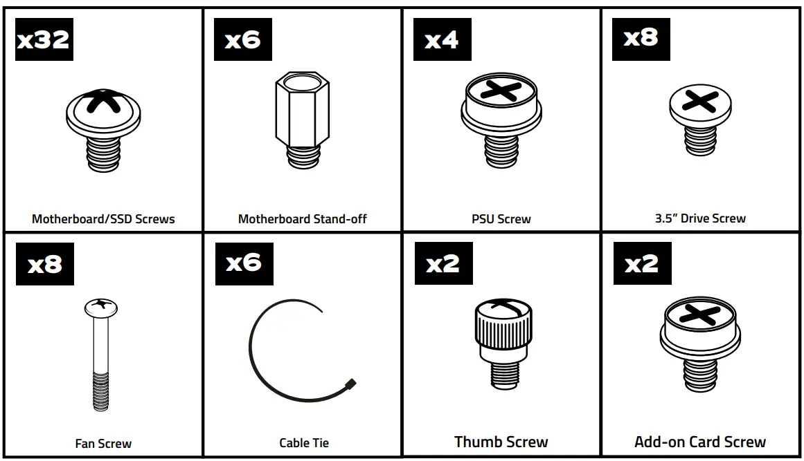 ACCESSORY PACK CONTENTS