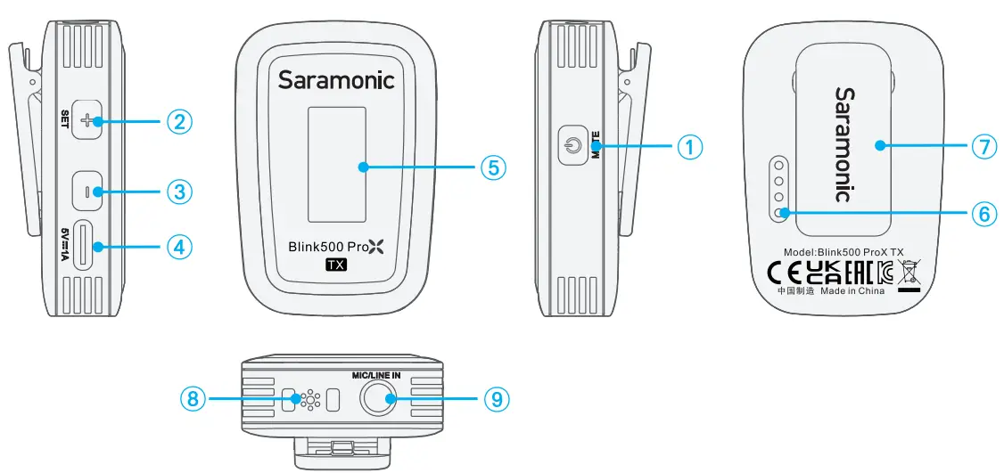 Saramonic Blink500 ProX TX 2.4Ghz Wireless Microphone System -