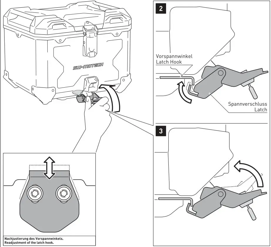 SW-MOTECH GPT.01.950.70000 Trax ADV Top Case System Instruction Manual - Mounting
