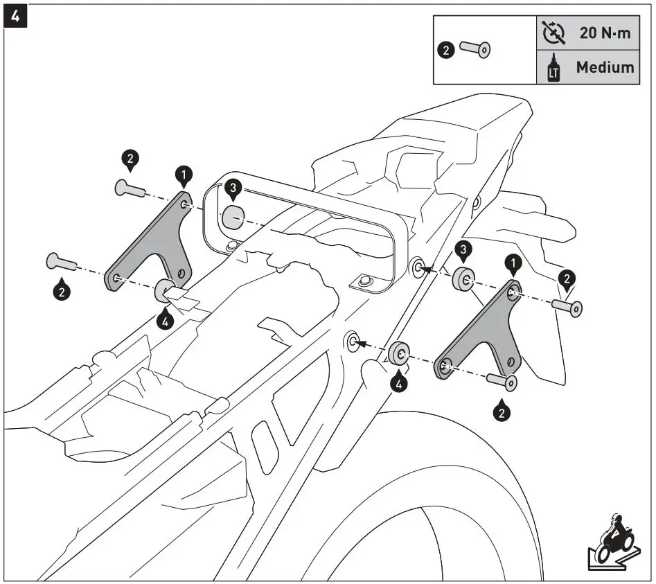 SW-MOTECH GPT.01.950.70000 Trax ADV Top Case System Instruction Manual - Mounting