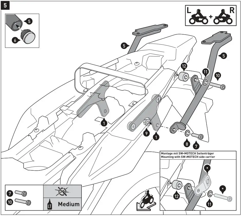 SW-MOTECH GPT.01.950.70000 Trax ADV Top Case System Instruction Manual - Mounting