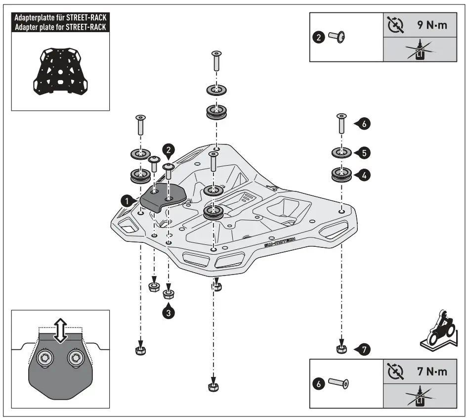 SW-MOTECH GPT.01.950.70000 Trax ADV Top Case System Instruction Manual - Mounting 8