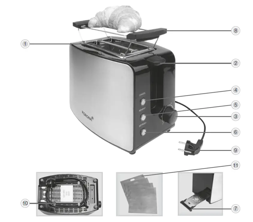 KORONA 21250 XXL Toaster with Toast Bag fig 1