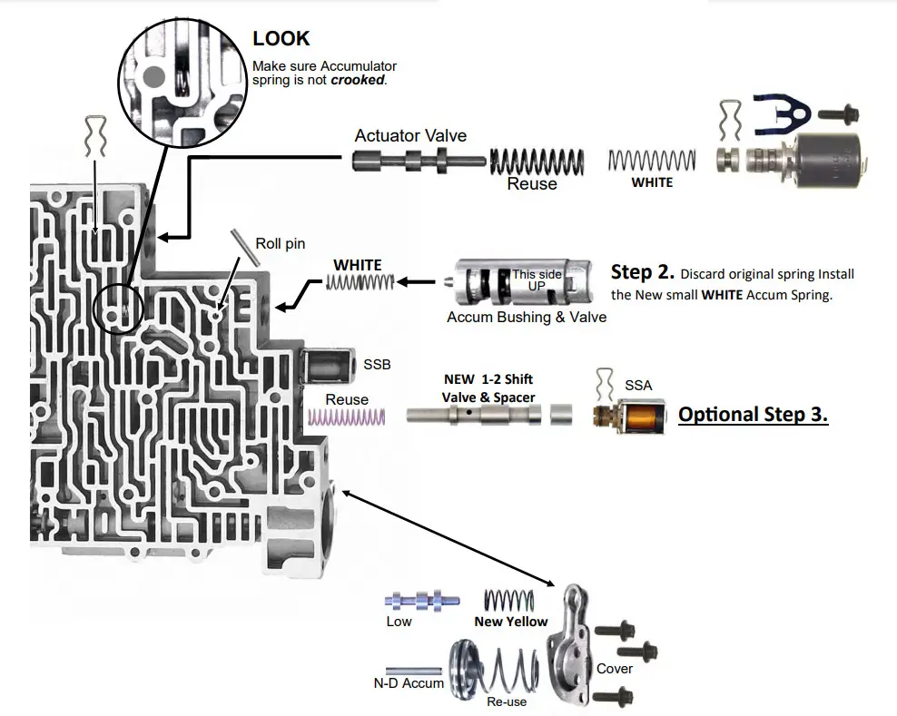 TRANSGO 4L60E-PRO High Performance Valve Body Kit - FIG 3