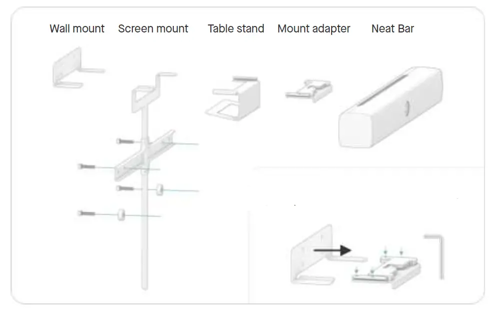 81550 Bar Collaboration Bar designed for Microsoft Teams with Neat Pad 4