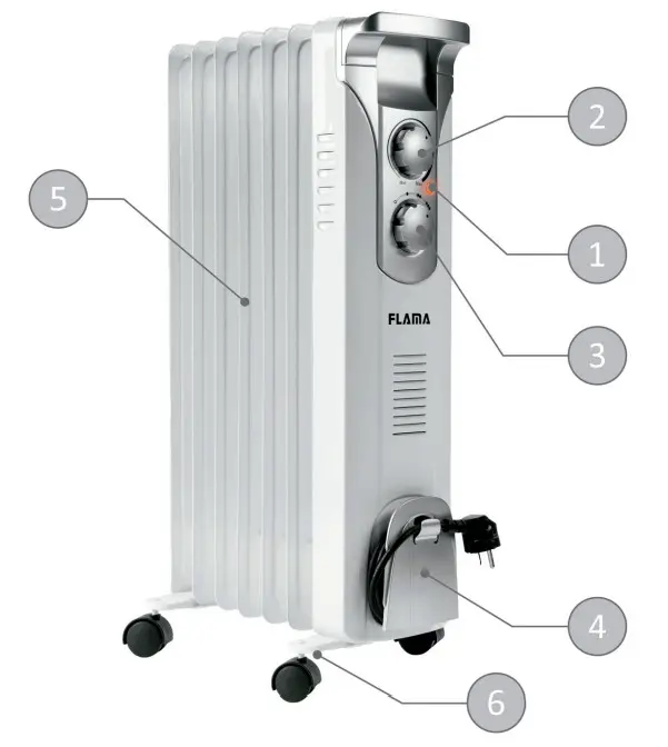 FLAMA 2357FL Oil Filled Radiator - Fig