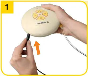 medela Swing Personalised Single Electric Breast Pump - Preparing for pumping 1