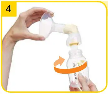 medela Swing Personalised Single Electric Breast Pump - Preparing for pumping 9