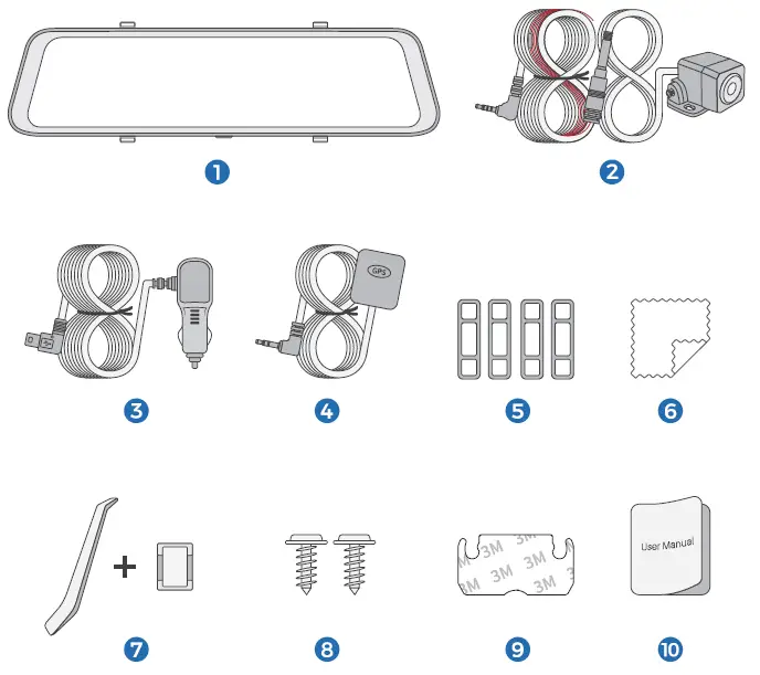Dongguan-Yuzhenrong-Trading-CA195A-4K-UHD-Mirror-Dash-Camera-fig-1