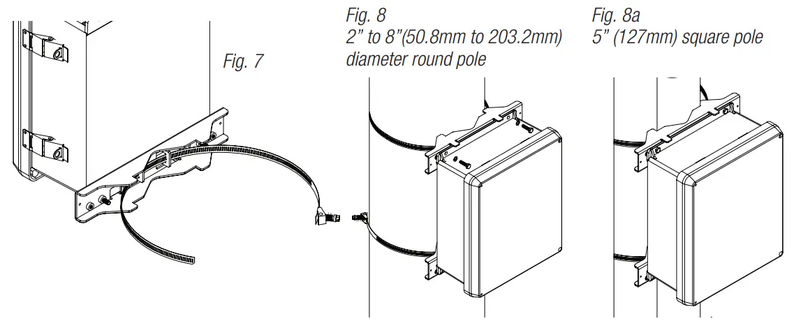 Altronix WP1 Weatherproof Enclosure Installation - Pole Mounting 2