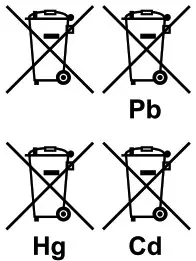 Batteries bearing any of these symbols