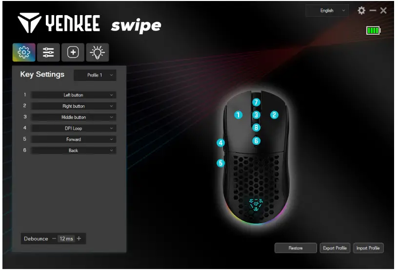 YENKEE YMS 3001 Ultralight Wireless Gaming Mouse - fig3