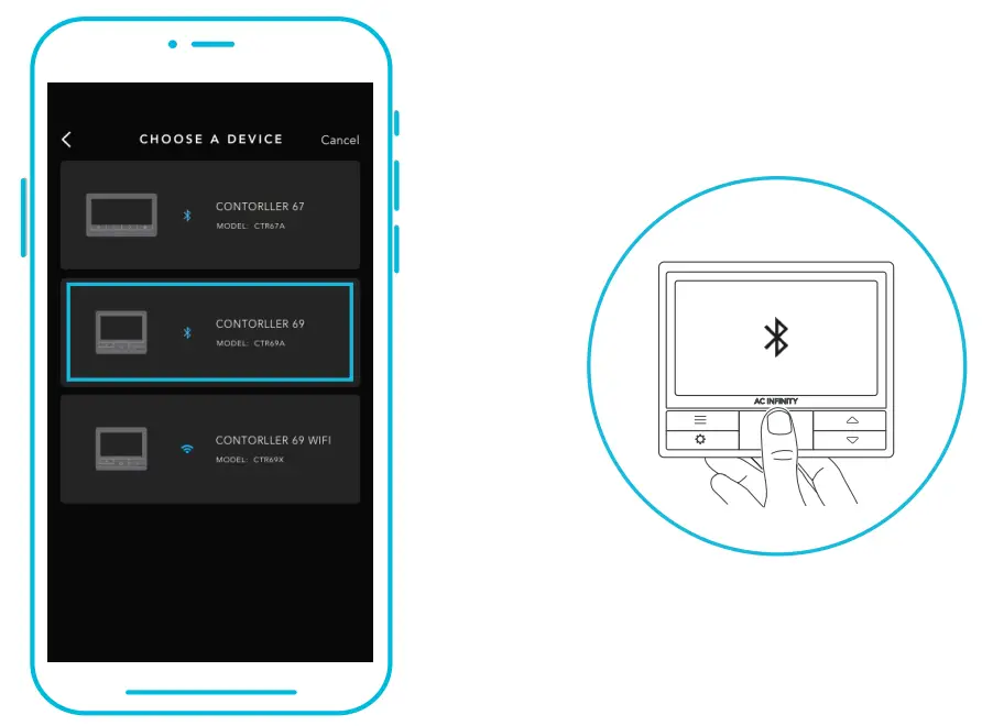 AC INFINITY CLOUDLINE PRO Inline Fan with Controller - ADD A DEVICE