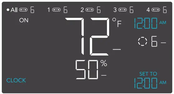 AC INFINITY CLOUDLINE PRO Inline Fan with Controller - CLOCK SETTING