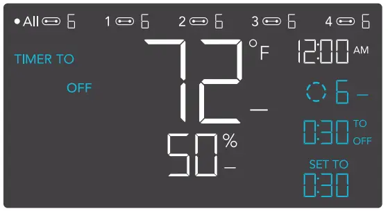 AC INFINITY CLOUDLINE PRO Inline Fan with Controller - OFF MODE 1