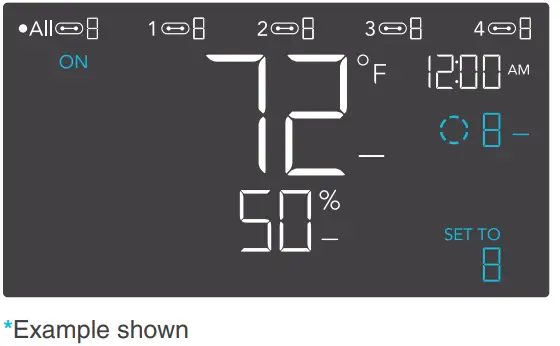 AC INFINITY CLOUDLINE PRO Inline Fan with Controller - ON MODE