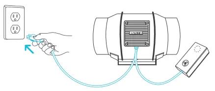 AC INFINITY CLOUDLINE PRO Inline Fan with Controller -POWERING 1