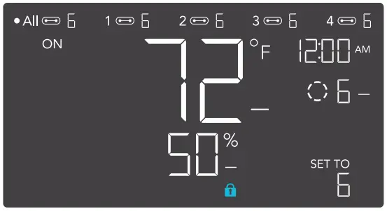 AC INFINITY CLOUDLINE PRO Inline Fan with Controller - TOGGLING THE DISPLAY
