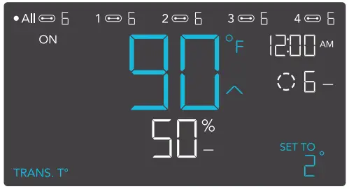 AC INFINITY CLOUDLINE PRO Inline Fan with Controller - TRANSITION TEMPERATURE