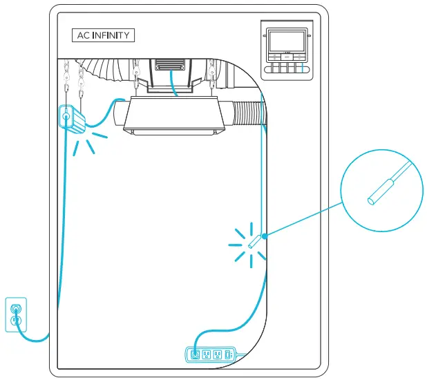 AC INFINITY CLOUDLINE PRO Inline Fan with Controller - fig