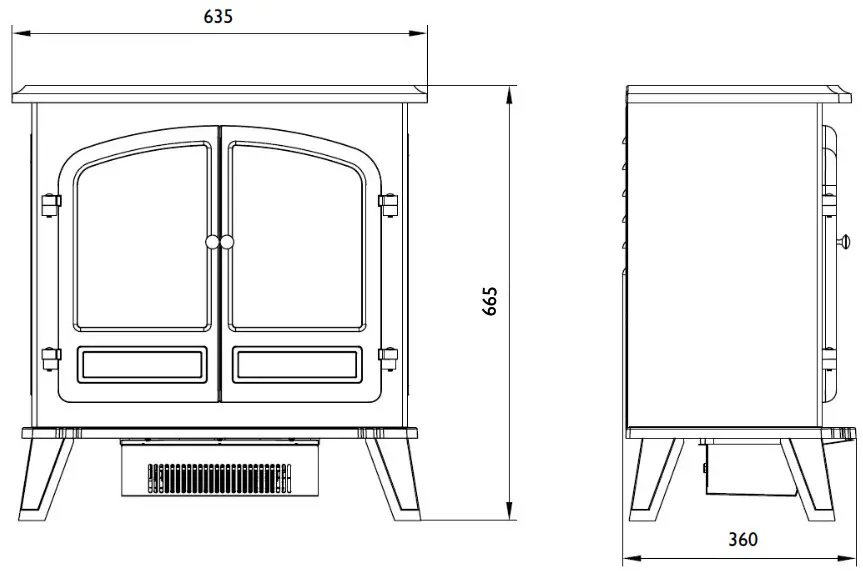 Focal Point ND-182ML Weybourne LED Electric Stove - 3