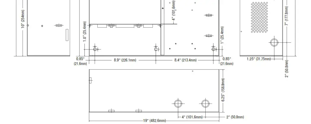Altronix Maximal DV Series Dual Power Supply Access Power Controllers - Enclosure Dimensions 2