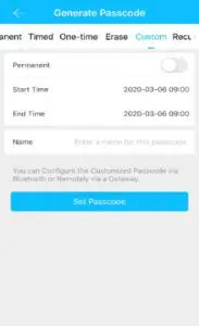 FIG 23 Setting Passcode