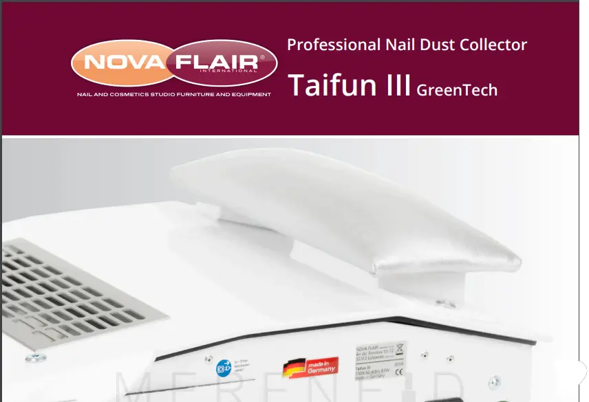 Nova Flair Taifun Iii Greentech Professional Nail Dust Collector Instruction Manual Nova Flair Taifun Iii Greentech Professional Nail Dust Collector Instruction Manual