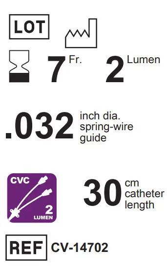 ARROW CV-14702 Two-Lumen CVC icon 5